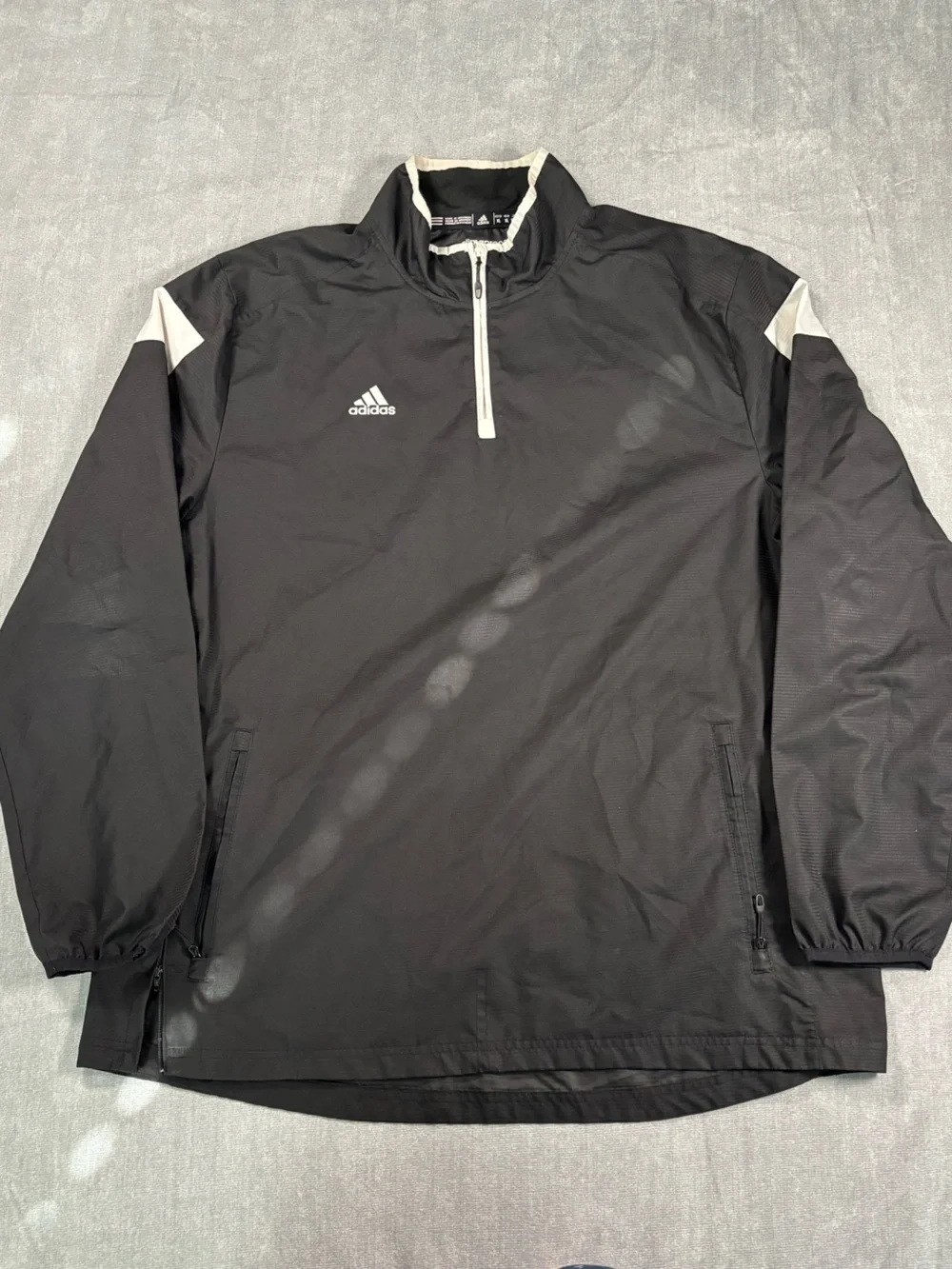 adidas Black Men's Lightweight Windbreaker Jacket